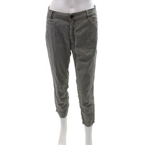 Masons Womens Casual Flat Front Slim Straight Leg Pants Sage Size 40